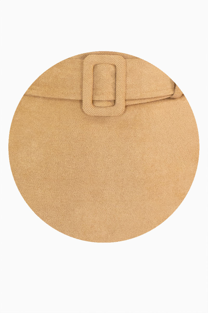 Falda tipo gamuza con cinturón