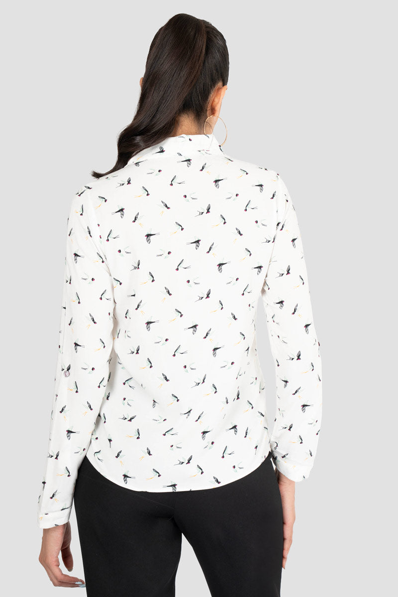 Camisa estampada manga larga