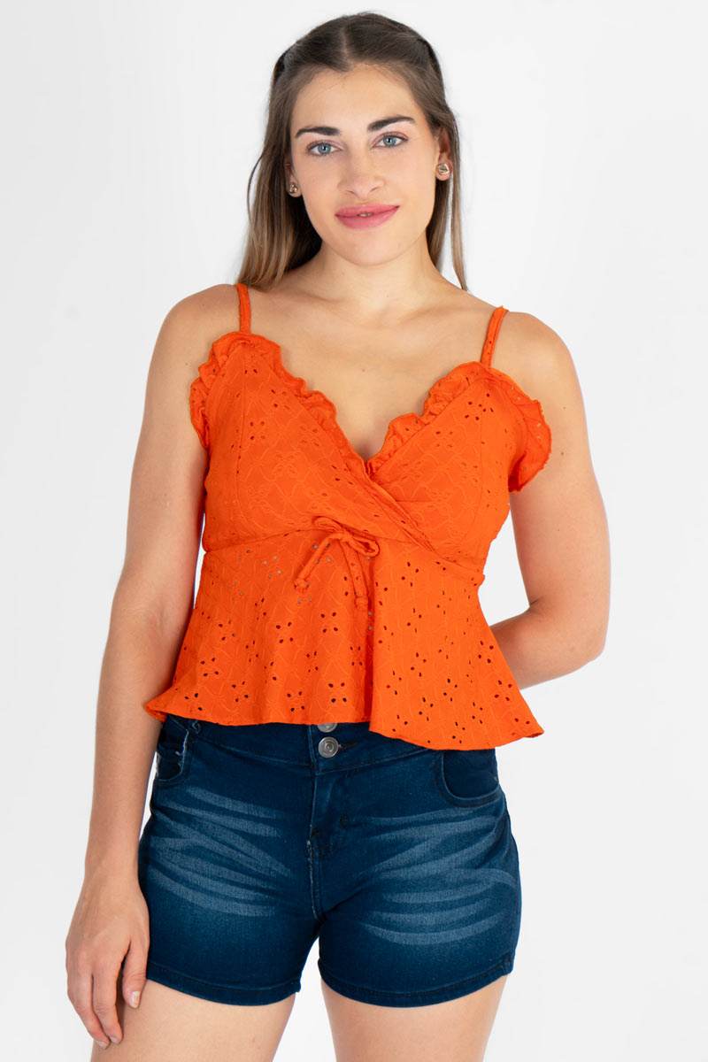 Blusa de tirantes con escote - Santory Ropa  (7430349127747)