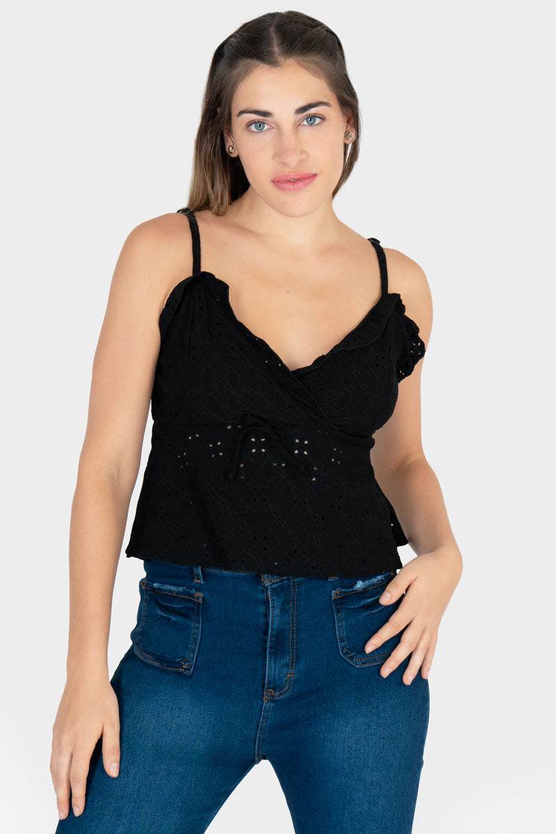 Blusa de tirantes con escote - Santory Ropa  (7430349127747)