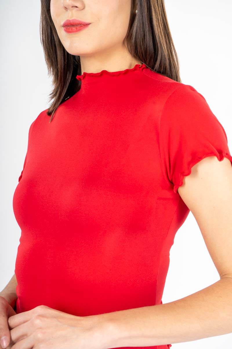 Playera lisa con festón - Santory Ropa  (7359402246211)