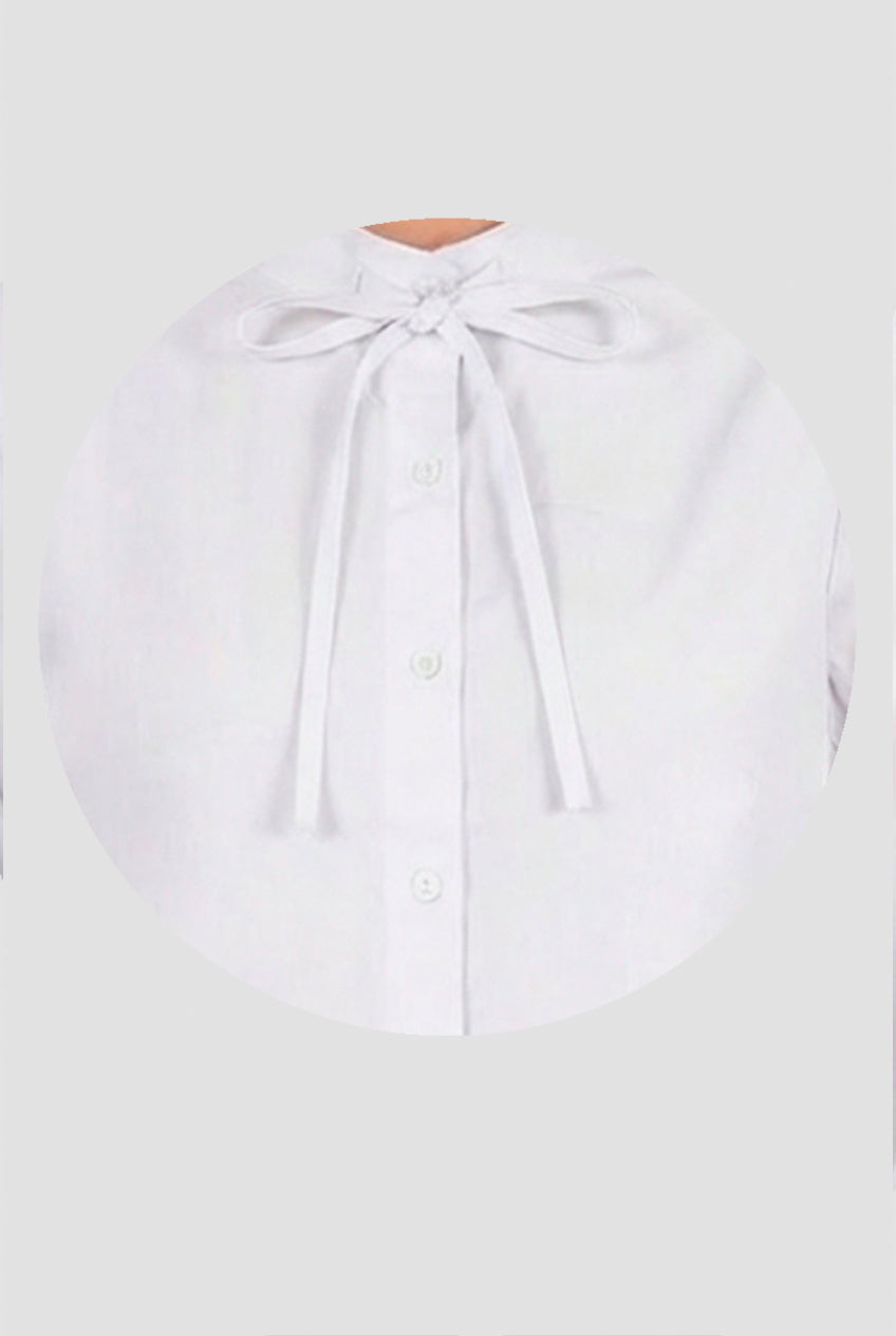 Camisa con detalle de moño en cuello