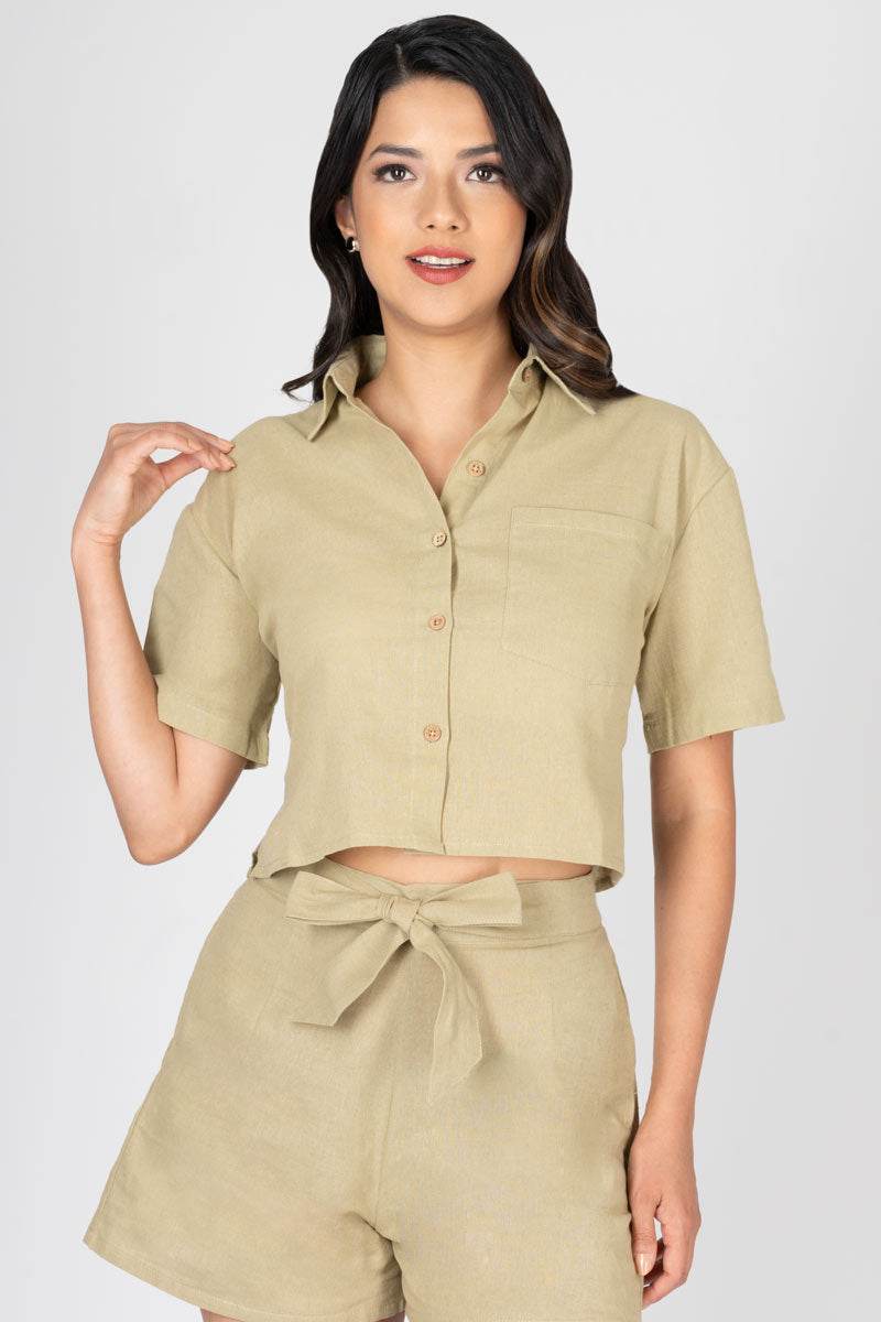 Camisa crop lisa - Santory Ropa  (7425033338947)