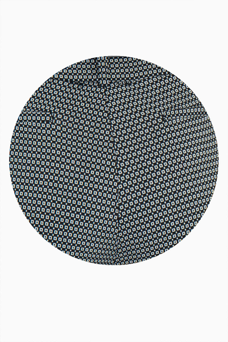 Pantalón skinny estampado con cinturón