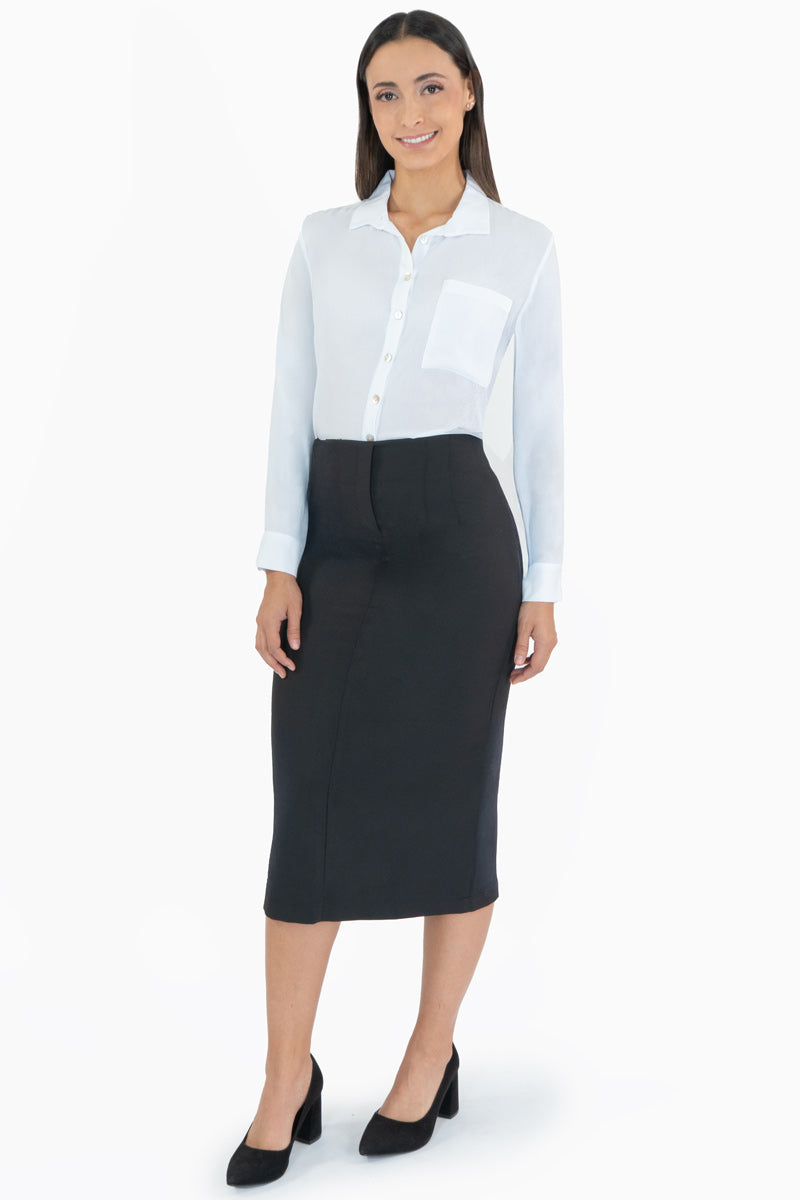 Falda larga  con aletillas y cortes