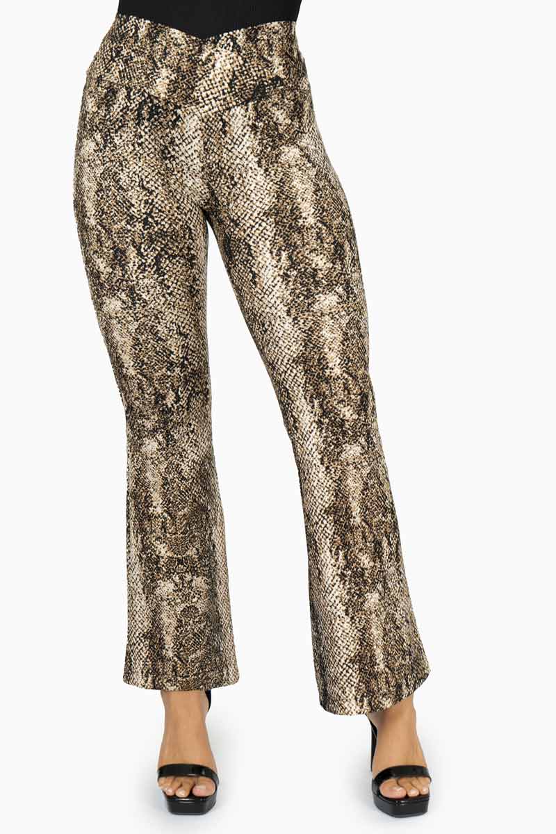 Legging Animal Print Acampanado para Mujer