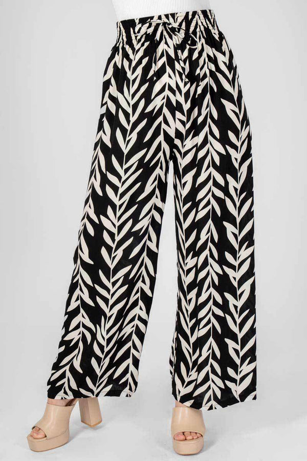 Pantalón ancho con estampado - Santory Ropa  (7402013524035)