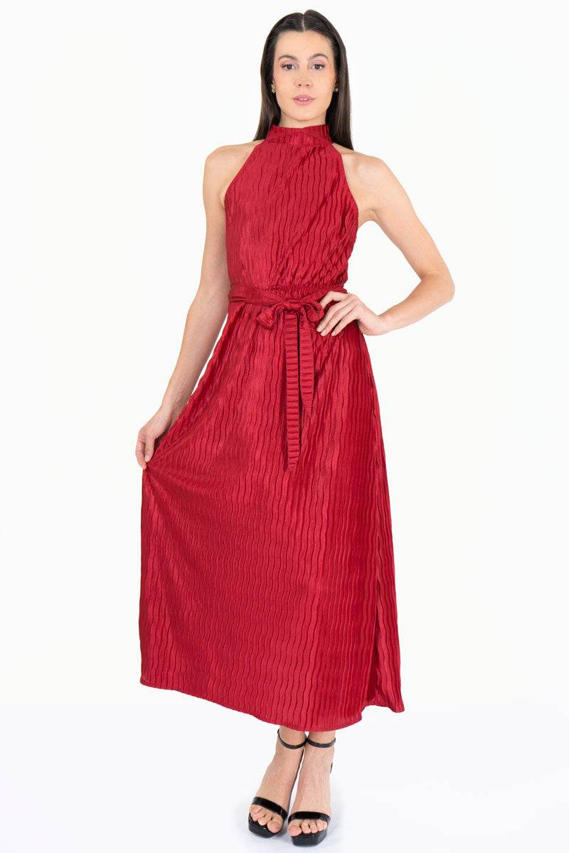 Vestido halter plisado - Santory Ropa  (7467880546371)