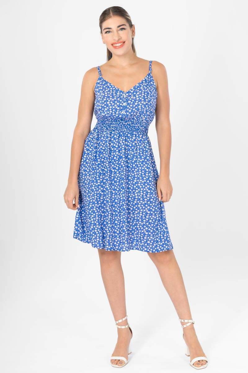 Vestido floral de tirantes - Santory Ropa  (7396640620611)