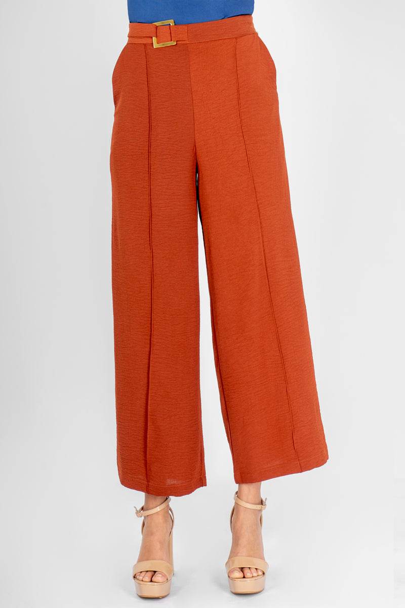 Pantalón amplio con hebilla - Santory Ropa  (7007920259139)