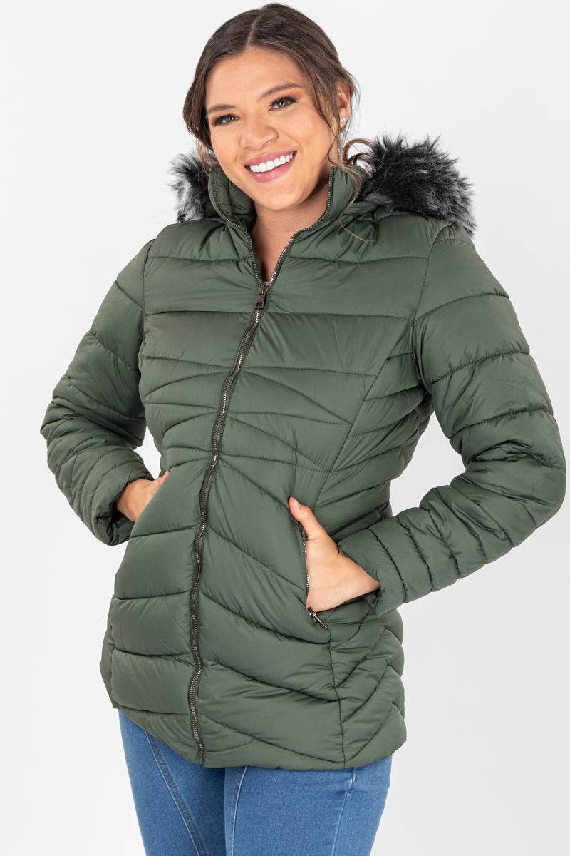 Chamarra larga con capucha desmontable - Santory Ropa  (6828657475651)