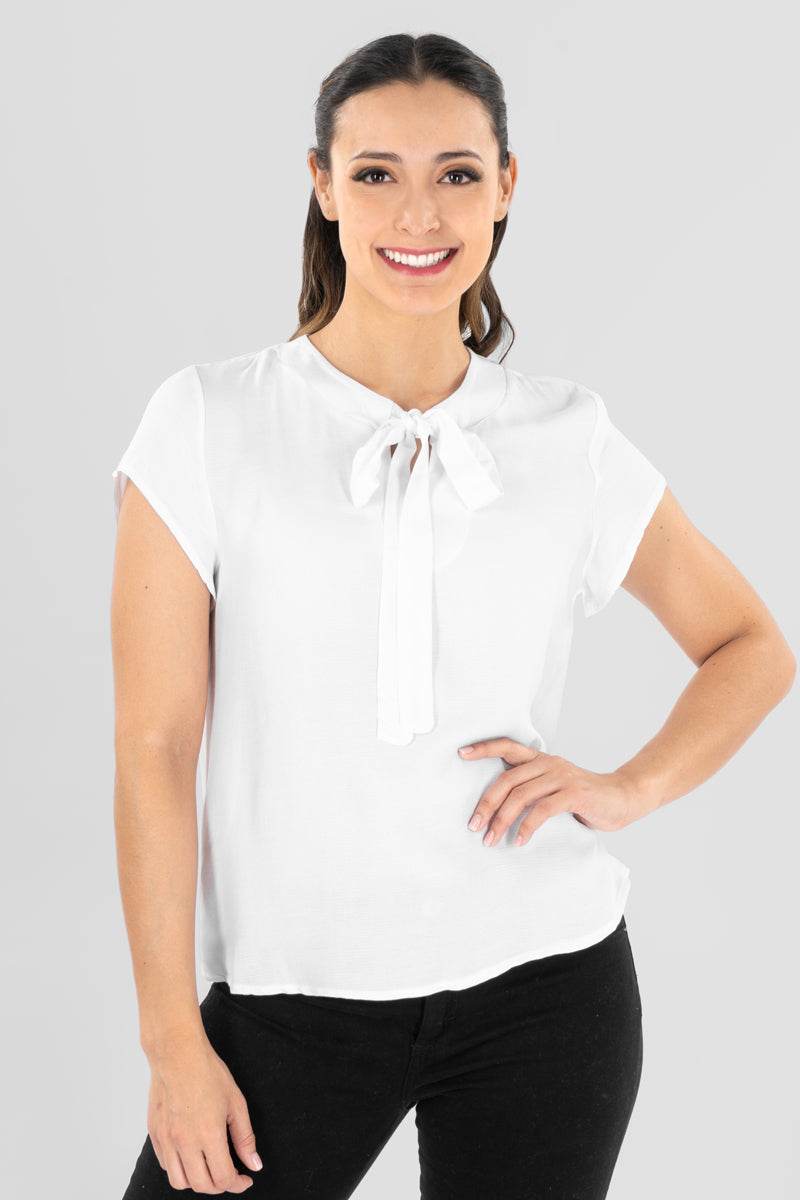 Blusa con amarre en escote - Santory Ropa  (6995066585155)