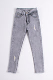 Jeans gris jaspe para niña