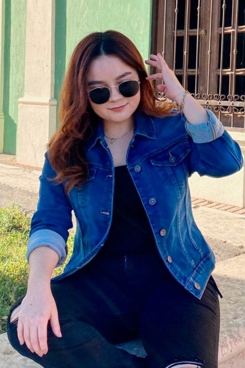Outfit Chamarra Denim Jacket Chamarra Mezclilla Larga Mujer